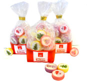 Weihnachts-Bonbons im Päckchen